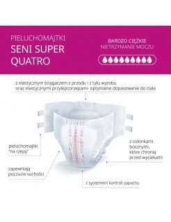 Pieluchomatjki zapinane na rzepy Seni Super Quatro