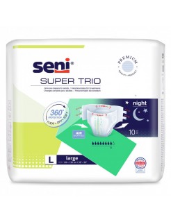 Pieluchomajtki zapinane na rzepy Super Seni Trio 10 szt.